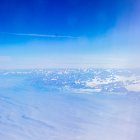 Après quelques temps de vol, la côte est du Groenland...