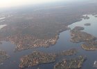le lac Wannsee vu du ciel